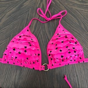 VS PINK Triangle/ Strappy Bikini Top
